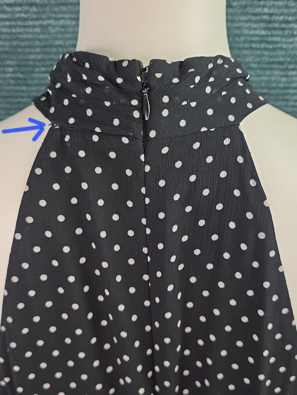 Lauren Ralph Lauren Polkadot Georgette Halter Gown - Picture 9 of 14